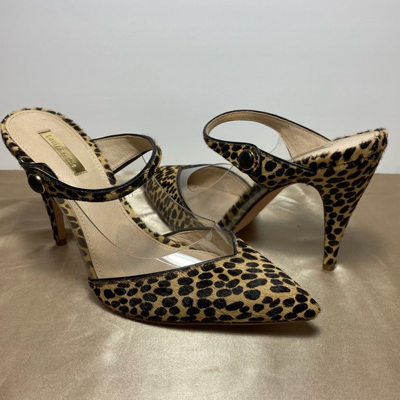 Louise et Cie Shoes - Louise Et Cie Lo-Joykiss 3 Speckled Cow Hair  Leopard Clear Piccola Size 9.5